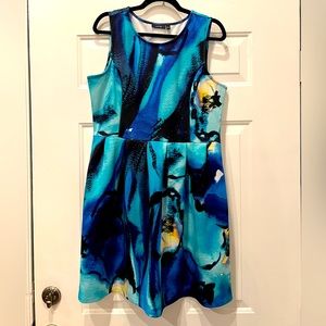 Apt 9 Vibrant Blue Dress with Pockets Size 16